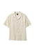 BRIXTON Bunker Linen Blend Camp Collar Shirt Whitecap Men's Short Sleeve Button Up Shirts Brixton 