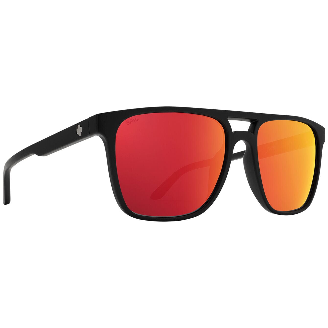 SPY Czar Kennison Matte Black - Happy Grey Green Red Spectra Mirror Sunglasses Sunglasses Spy 