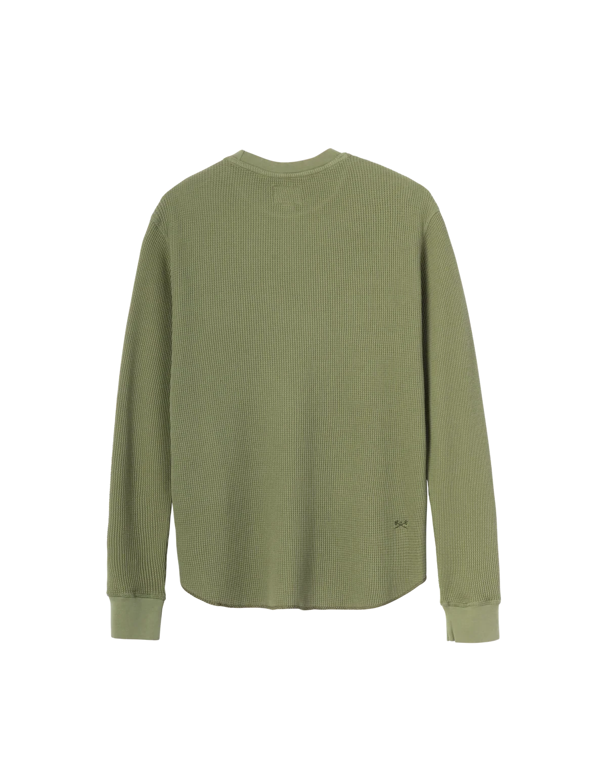 DARK SEAS Conley Waffle Knit Long Sleeve Shirt Olive Men's Long Sleeve T-Shirts Dark Seas 
