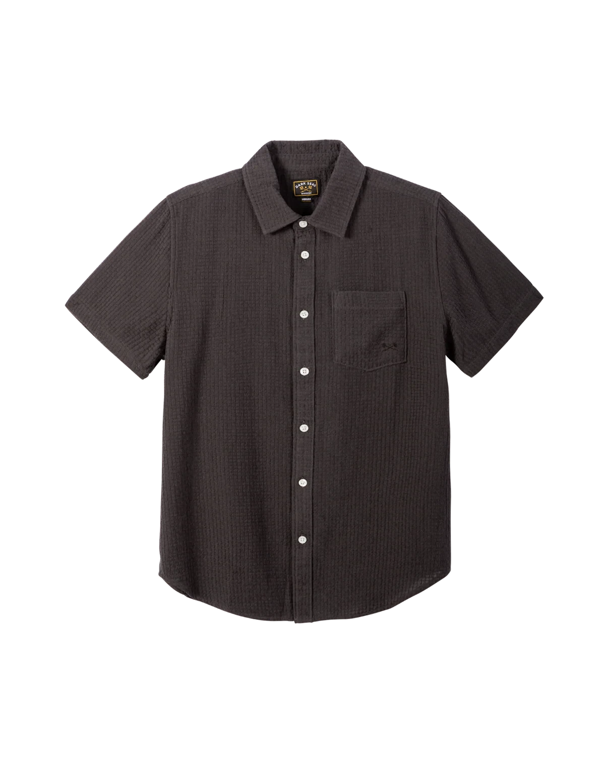 DARK SEAS Tonal Button Up Shirt Black Men's Short Sleeve Button Up Shirts Dark Seas 