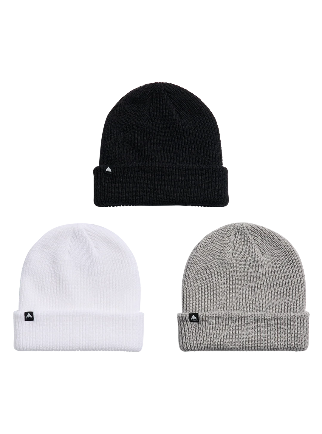 BURTON DND Beanie 3 Pack True Black/Sharkskin/Stout White Men's Beanies Burton 