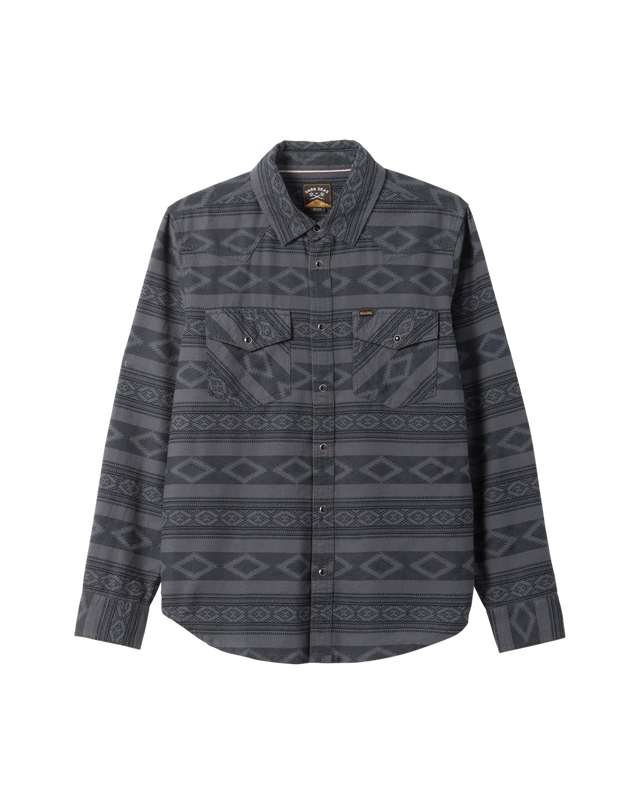 DARK SEAS Austin Woven Long Sleeve Button Up Shirt Indigo Men's Long Sleeve Button Up Shirts Dark Seas 