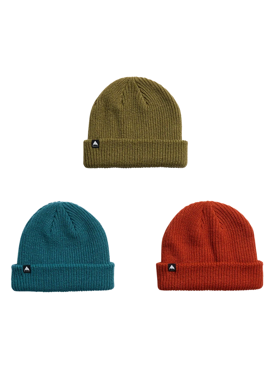 BURTON Kids DND Beanie 3 Pack Spiced Chai/Deep Emerald/Forest Moss Boy's Beanies Burton 
