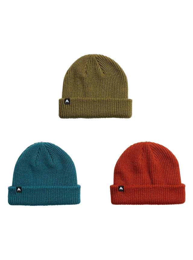BURTON Kids DND Beanie 3 Pack Spiced Chai/Deep Emerald/Forest Moss Boy's Beanies Burton 