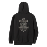 DARK SEAS Keeler Zip-Up Hoodie Black Men's Zip Hoodies Dark Seas 