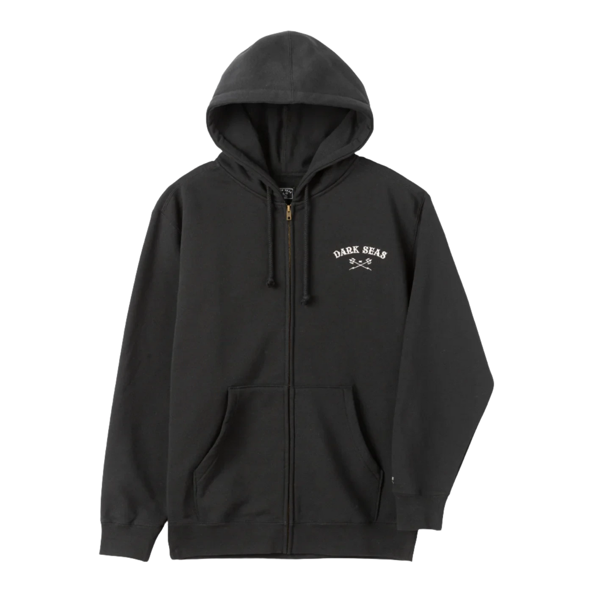 DARK SEAS Keeler Zip-Up Hoodie Black Men's Zip Hoodies Dark Seas 