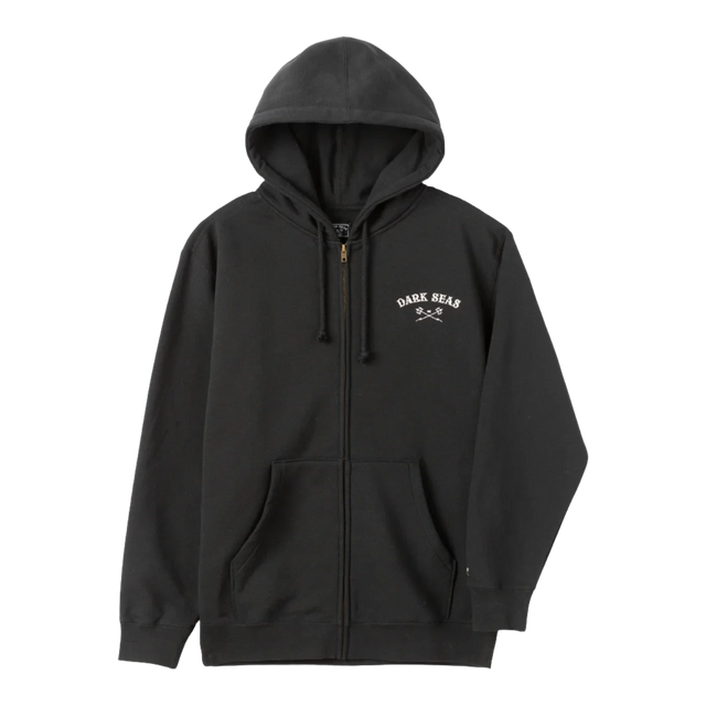 DARK SEAS Keeler Zip-Up Hoodie Black Men's Zip Hoodies Dark Seas 