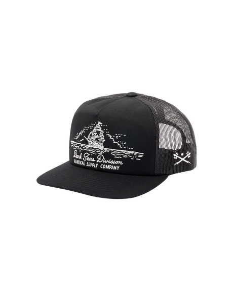 DARK SEAS Tall Ship Trucker Hat Black Men's Hats Dark Seas 