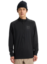 BURTON [ak] Helium Grid Half-Zip Fleece True Black Men's Base Layers Burton 
