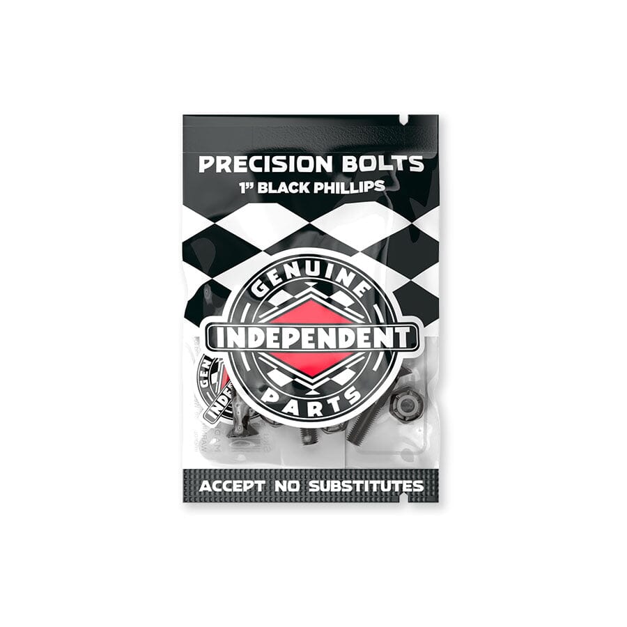 INDEPENDENT Phillips 1in Black Skateboard Hardware Skateboard Hardware Independent 