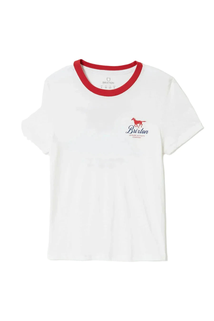 BRIXTON Women's Leisure Activity Fitted Crew T-Shirt White Women's T-Shirts Brixton 