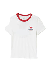 BRIXTON Women's Leisure Activity Fitted Crew T-Shirt White Women's T-Shirts Brixton 