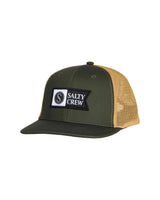 SALTY CREW Boy's Pinnacle Retro Trucker Hat Green/Gold Boy's Hats Salty Crew 