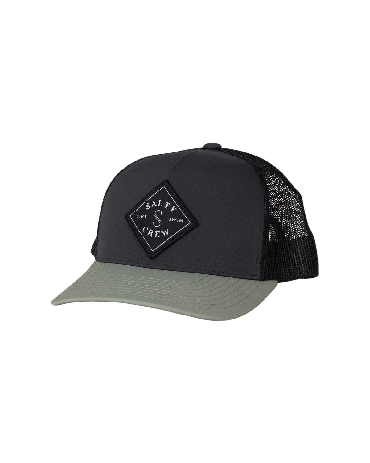 SALTY CREW Sealine Retro Trucker Hat Black/Green Men's Hats Salty Crew 