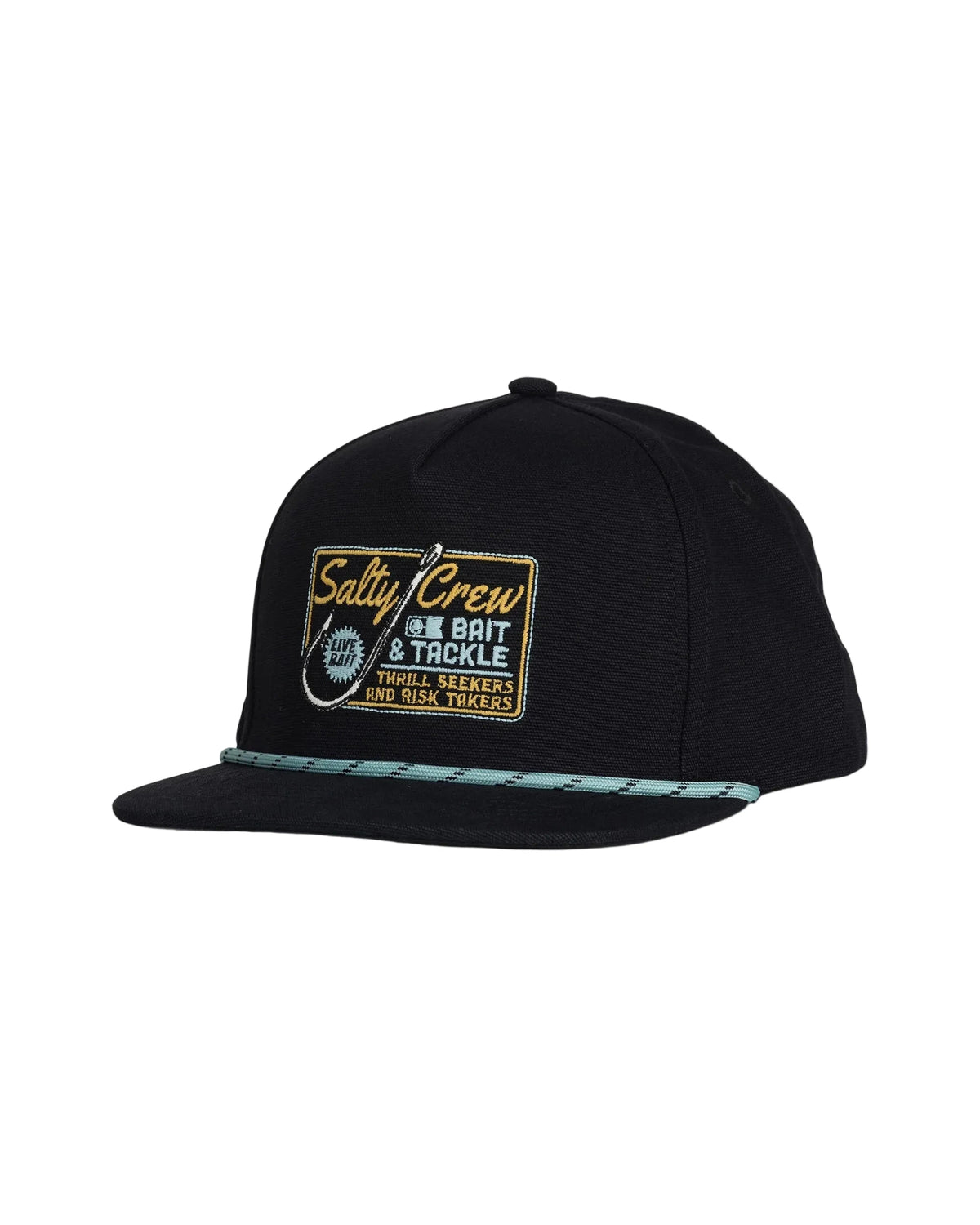 SALTY CREW Boy's Hooked Up Snapback Hat Black Boy's Hats Salty Crew 