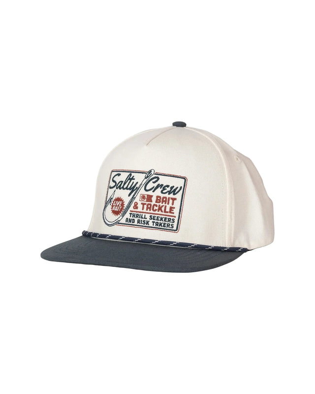 SALTY CREW Hooked Up Snapback Hat Off White/Navy Men's Hats Salty Crew 