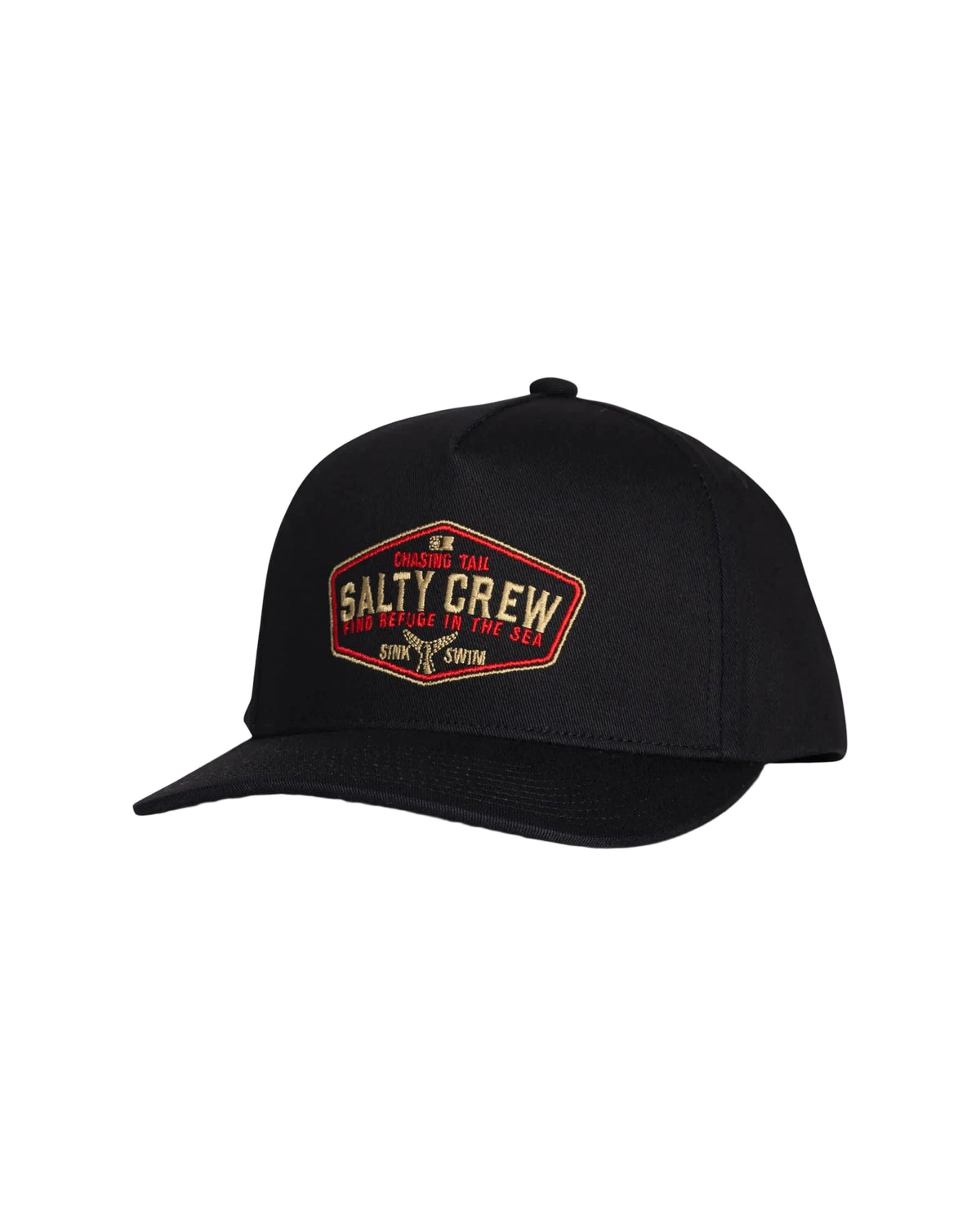 SALTY CREW Tailfin Snapback Hat Black Men's Hats Salty Crew 