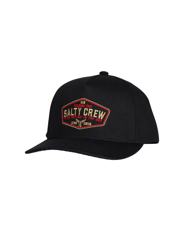 SALTY CREW Tailfin Snapback Hat Black Men's Hats Salty Crew 