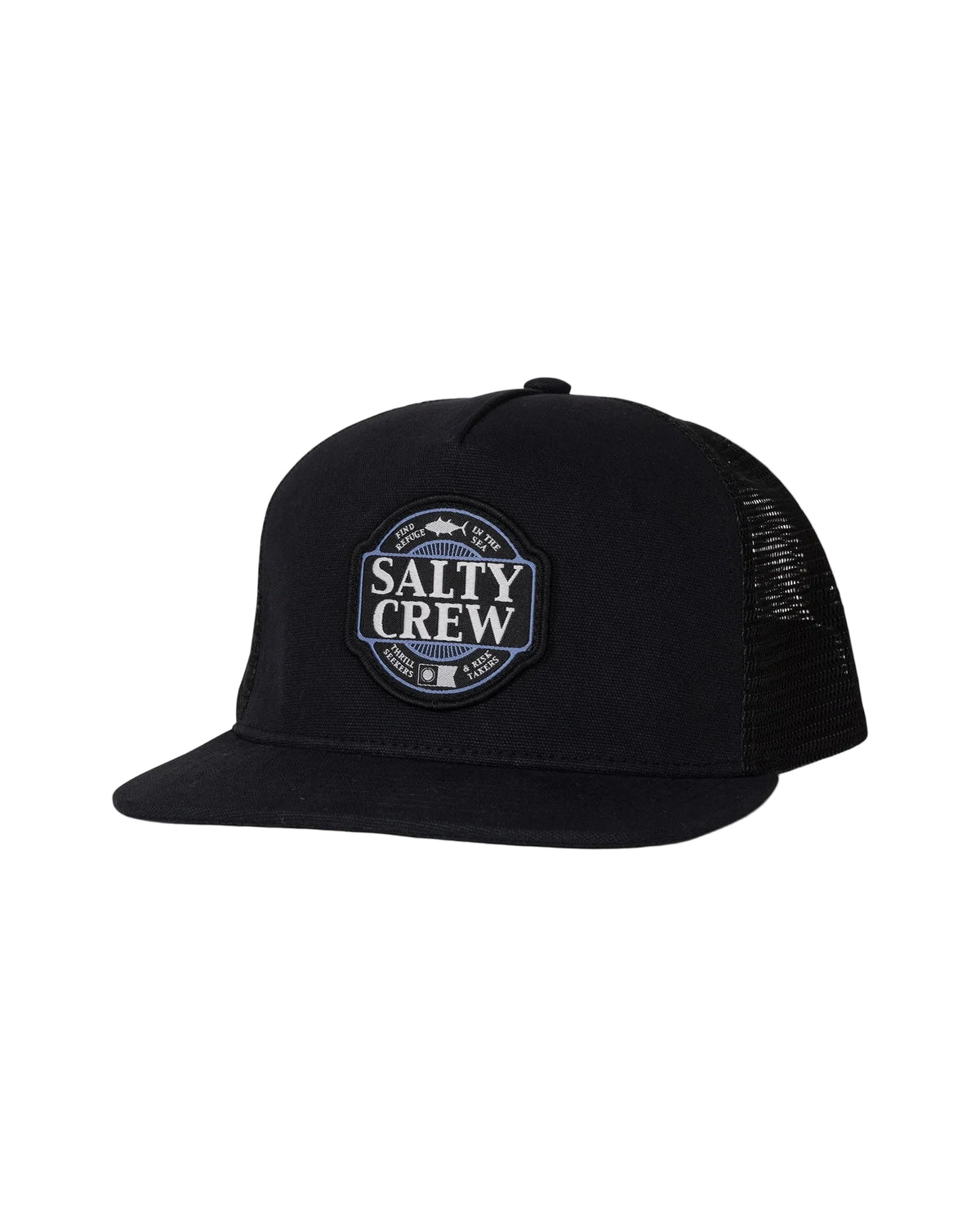 SALTY CREW Split Fill Trucker Hat Black Men's Hats Salty Crew 