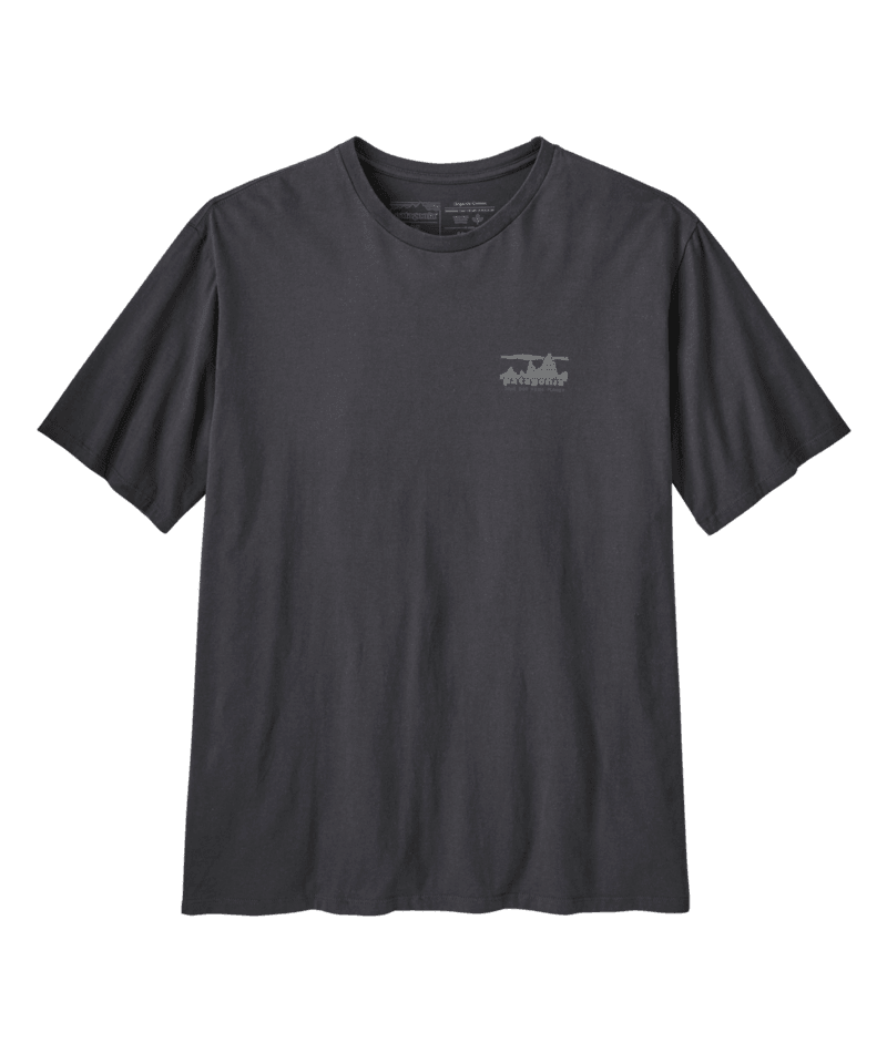 PATAGONIA 73' Skyline Organic T-Shirt Ink Black Men's Short Sleeve T-Shirts Patagonia 