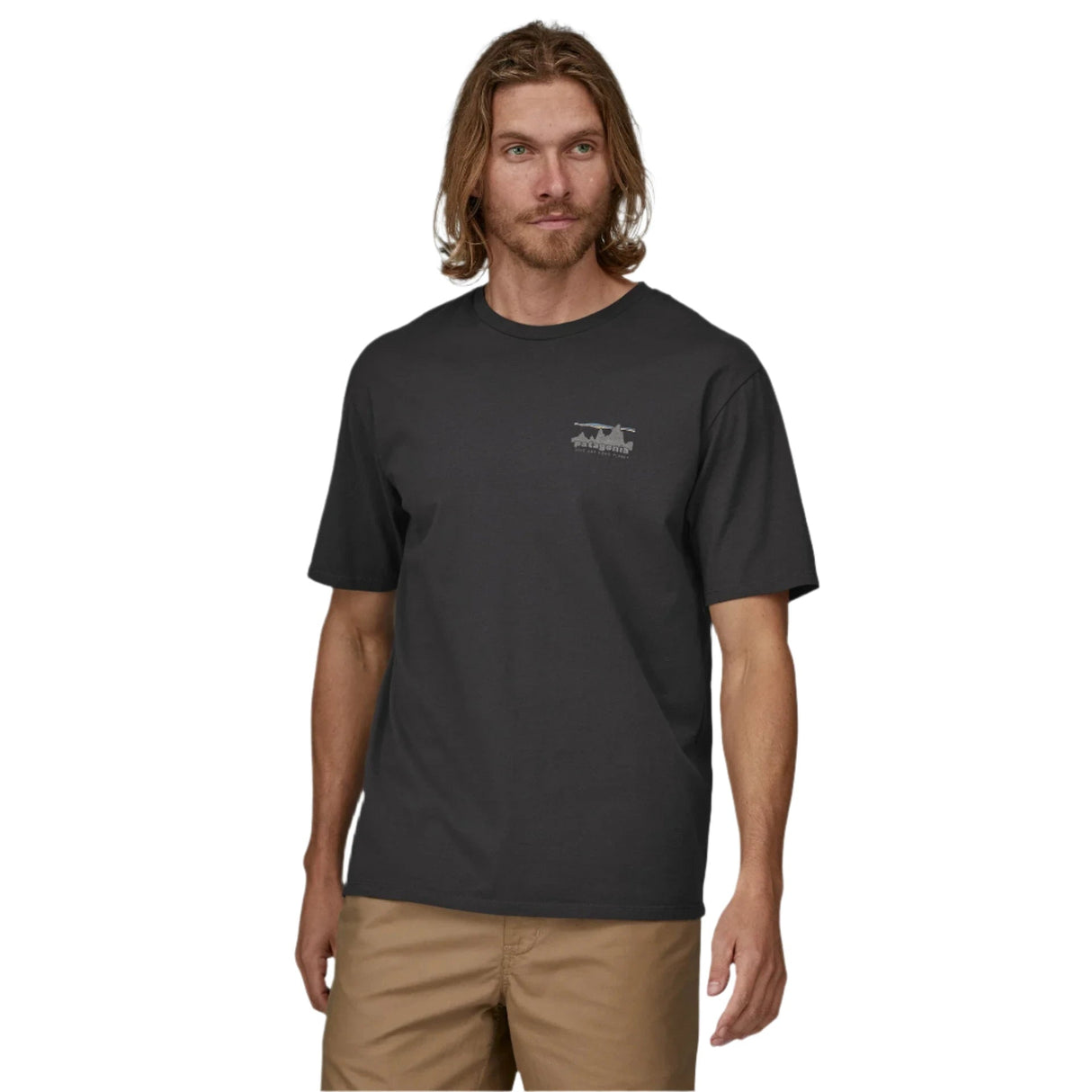 PATAGONIA 73' Skyline Organic T-Shirt Ink Black Men's Short Sleeve T-Shirts Patagonia 