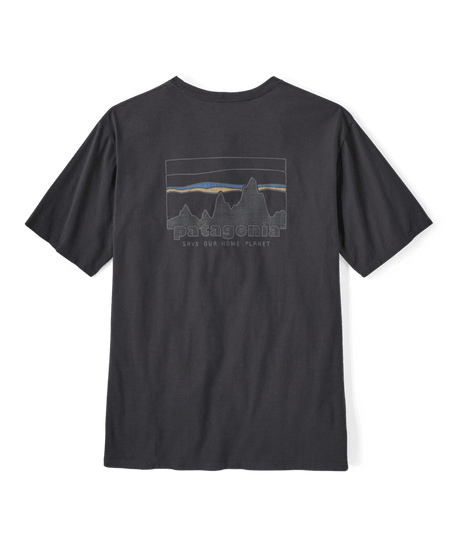 PATAGONIA 73' Skyline Organic T-Shirt Ink Black Men's Short Sleeve T-Shirts Patagonia 