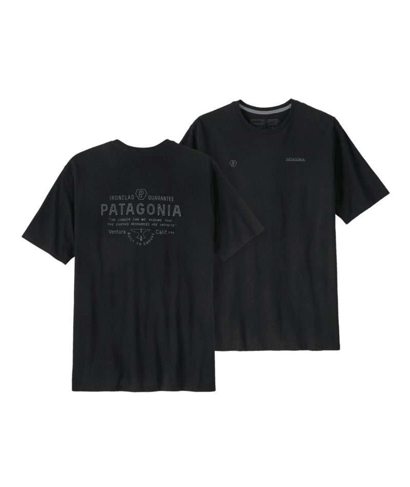 PATAGONIA Forge Mark Responsibili-Tee T-Shirt Black Men's Short Sleeve T-Shirts Patagonia 