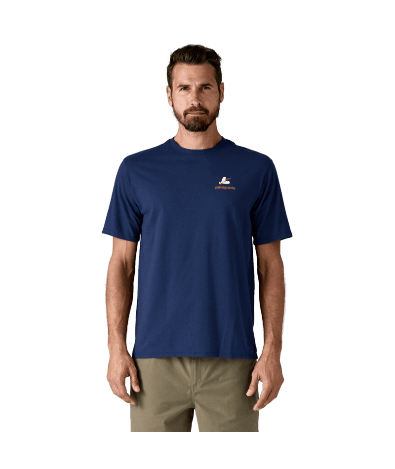 PATAGONIA Take a Stand Responsibili-Tee T-Shirt Pine Stream: Clement Blue Men's Short Sleeve T-Shirts Patagonia 