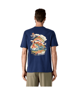 PATAGONIA Take a Stand Responsibili-Tee T-Shirt Pine Stream: Clement Blue Men's Short Sleeve T-Shirts Patagonia 