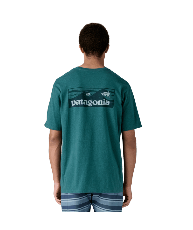 PATAGONIA Boardshort Logo Pocket T-Shirt Wetland Blue Men's Short Sleeve T-Shirts Patagonia 