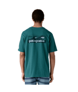 PATAGONIA Boardshort Logo Pocket T-Shirt Wetland Blue Men's Short Sleeve T-Shirts Patagonia 