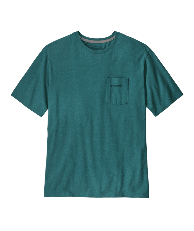 PATAGONIA Boardshort Logo Pocket T-Shirt Wetland Blue Men's Short Sleeve T-Shirts Patagonia 