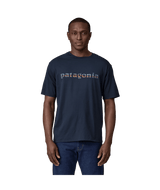 PATAGONIA '73 Text Logo Organic T-Shirt New Navy Men's Short Sleeve T-Shirts Patagonia 