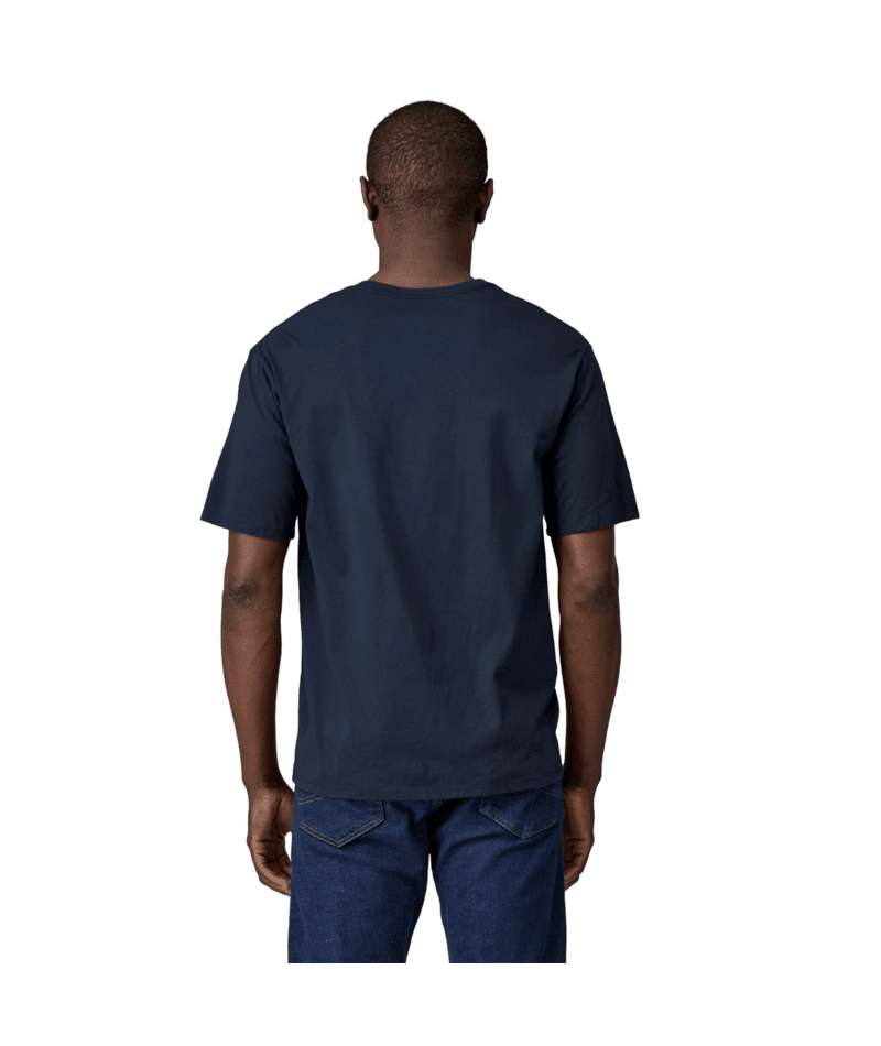 PATAGONIA '73 Text Logo Organic T-Shirt New Navy Men's Short Sleeve T-Shirts Patagonia 