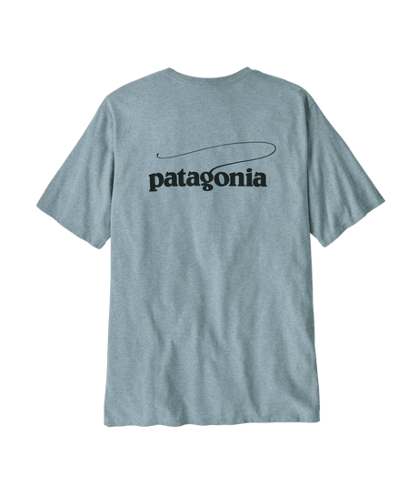 PATAGONIA Casting Logo T-Shirt Thermal Blue Men's Short Sleeve T-Shirts Patagonia 