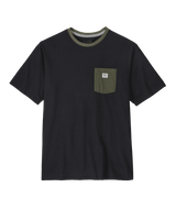 PATAGONIA Shop Sticker Pocket Responsibili-Tee T-Shirt Black/Basin Green Men's Short Sleeve T-Shirts Patagonia 