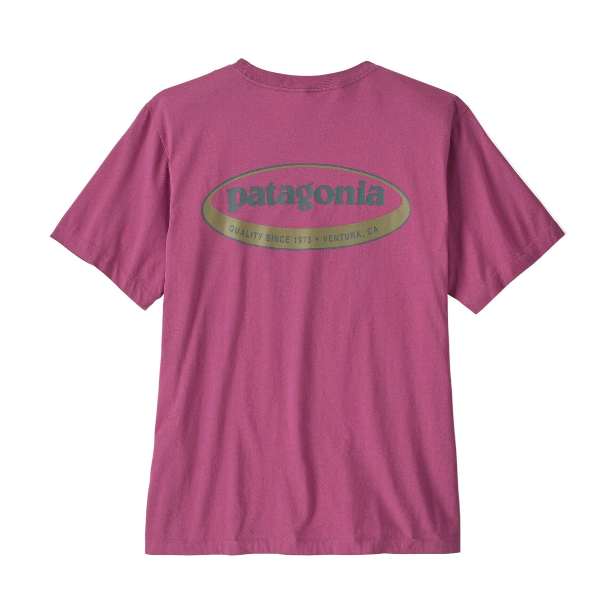 PATAGONIA '95 Oval Logo T-Shirt Faded Magenta Men's Short Sleeve T-Shirts Patagonia 