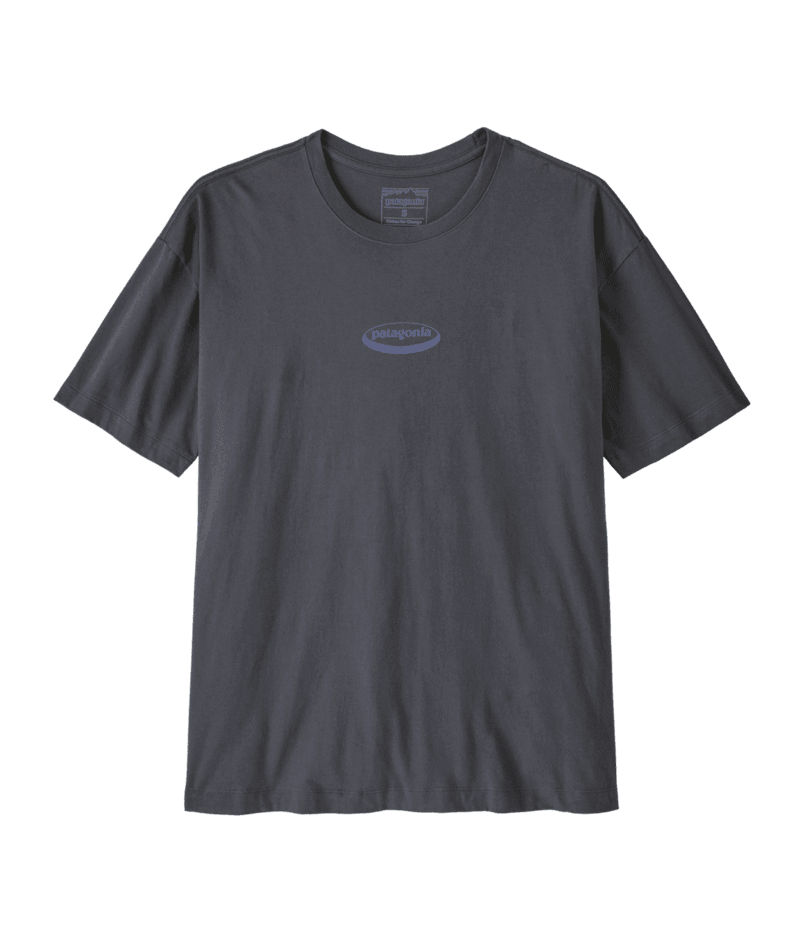 PATAGONIA Women's '95 Oval Logo Oversized T-Shirt Smolder Blue Women's Short Sleeve T-Shirts Patagonia 