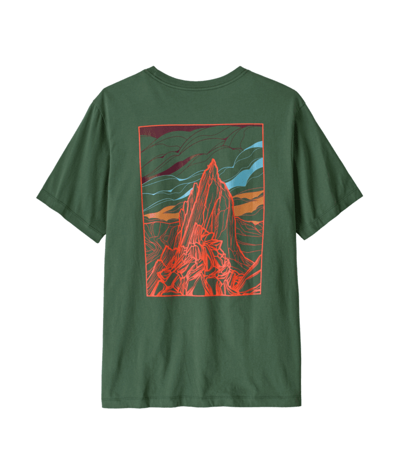 PATAGONIA Cloud Crag T-Shirt Canopy Green Men's Short Sleeve T-Shirts Patagonia 