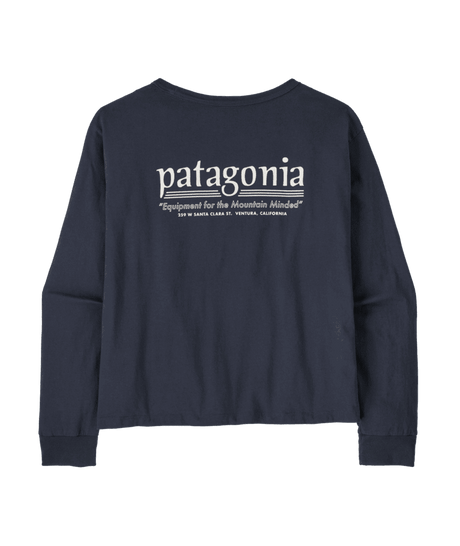 PATAGONIA Women's Long-Sleeved Hut Tripper Easy-Cut T-Shirt Smolder Blue Women's Long Sleeve T-Shirts Patagonia 