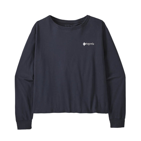 PATAGONIA Women's Long-Sleeved Hut Tripper Easy-Cut T-Shirt Smolder Blue Women's Long Sleeve T-Shirts Patagonia 