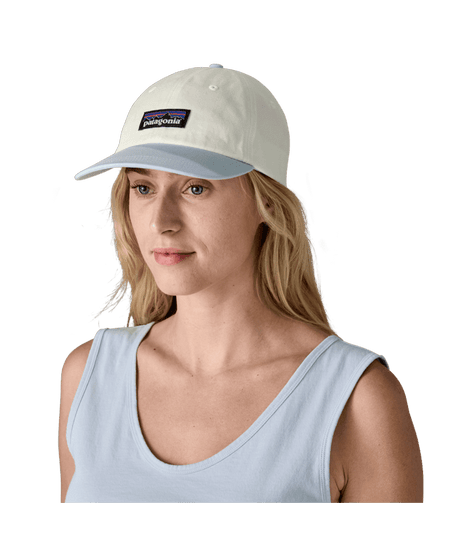 PATAGONIA P-6 Label Trad Cap Birch White/Fleck Blue Men's Hats Patagonia 