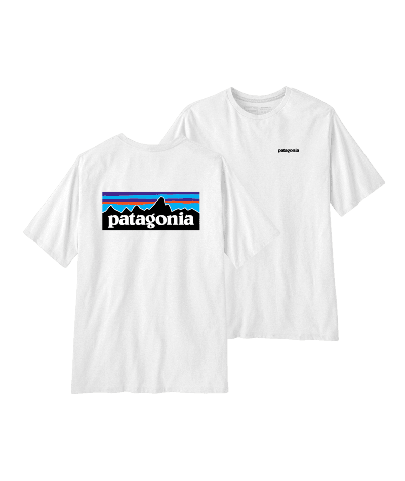 PATAGONIA P-6 Logo Responsibili-Tee T-Shirt White Men's Short Sleeve T-Shirts Patagonia 