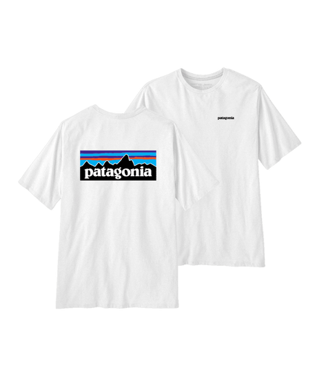 PATAGONIA P-6 Logo Responsibili-Tee T-Shirt White Men's Short Sleeve T-Shirts Patagonia 