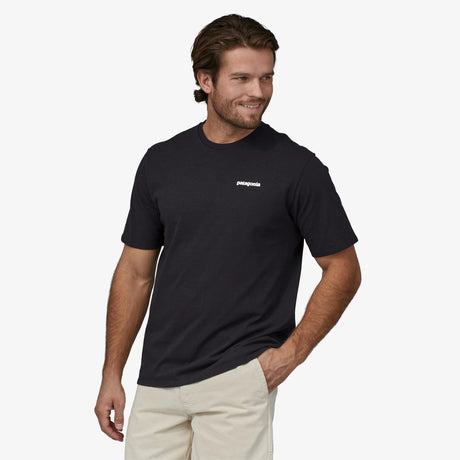 PATAGONIA P-6 Logo Responsibili-Tee T-Shirt Black Men's Short Sleeve T-Shirts Patagonia 