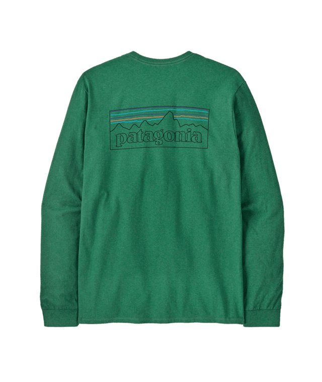 PATAGONIA P-6 Logo Long Sleeve T-Shirt P-6 Outline/Heartleaf Green Men's Long Sleeve T-Shirts Patagonia 