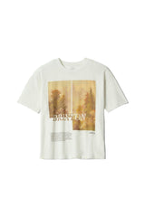 BRIXTON Women's Rocky Mountain Oversized Boyfriend T-Shirt Off White Women's Short Sleeve T-Shirts Brixton 
