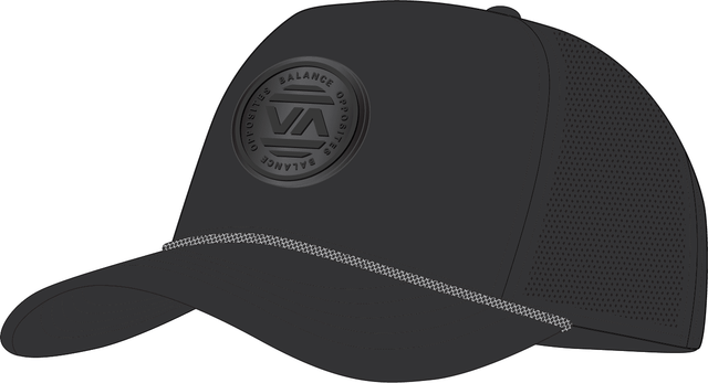 RVCA Modfit Snapback Hat Black Men's Hats RVCA 
