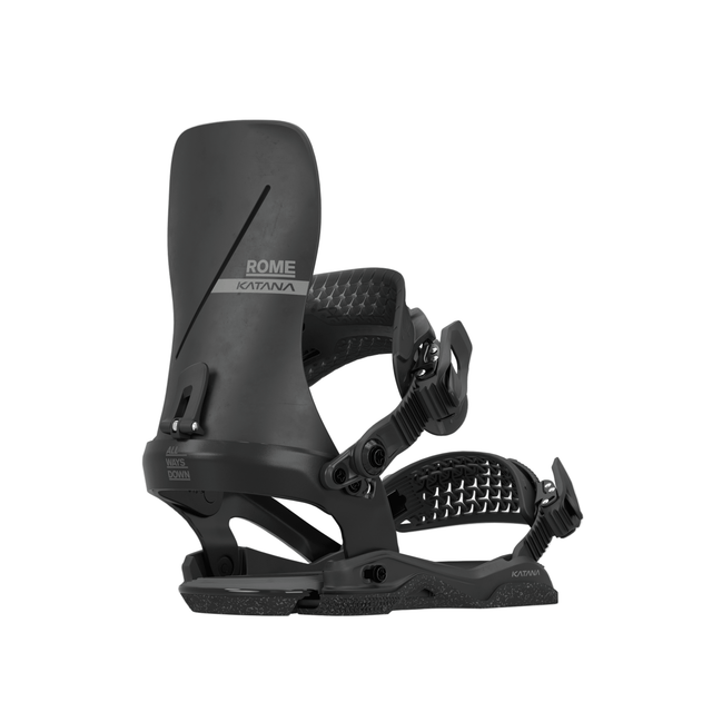 ROME Katana AsymWrap Snowboard Bindings Black 2026 Men's Snowboard Bindings Rome 