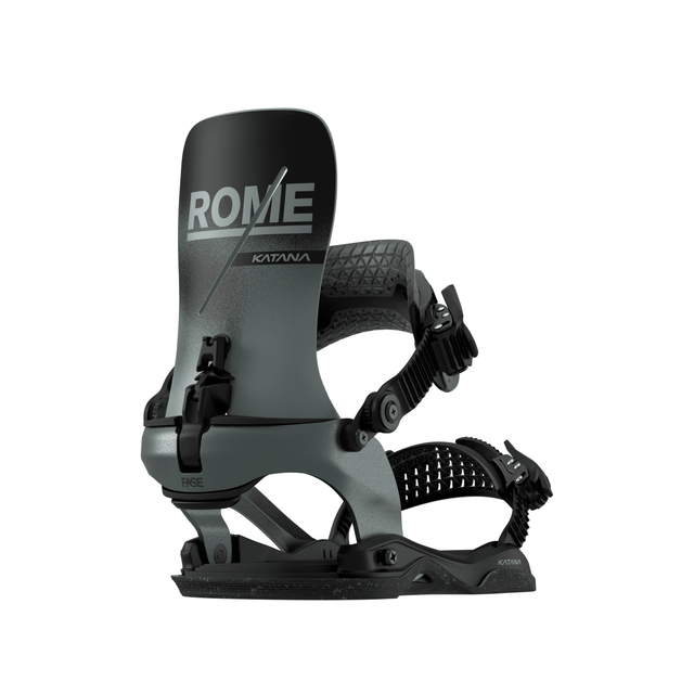 ROME Katana AsymWrap FASE Snowboard Bindings Slate 2026 Men's Snowboard Bindings Rome 